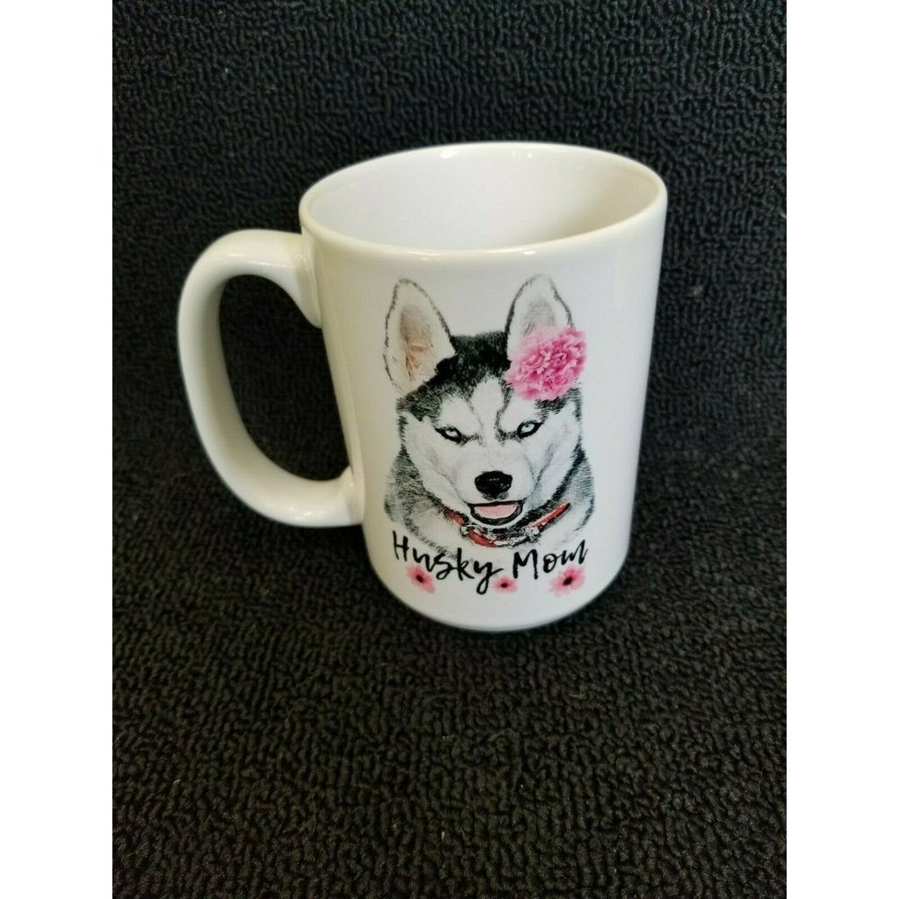 Husky Mom Dog Ceramic Graphic Coffee Mug Pet Flora